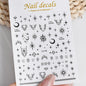3D Metal Silver Flame Nails Stickers Gold Bronzing Stripe Lines Sliders Design Manicure French Nail Art Decoration Decal #Y2K