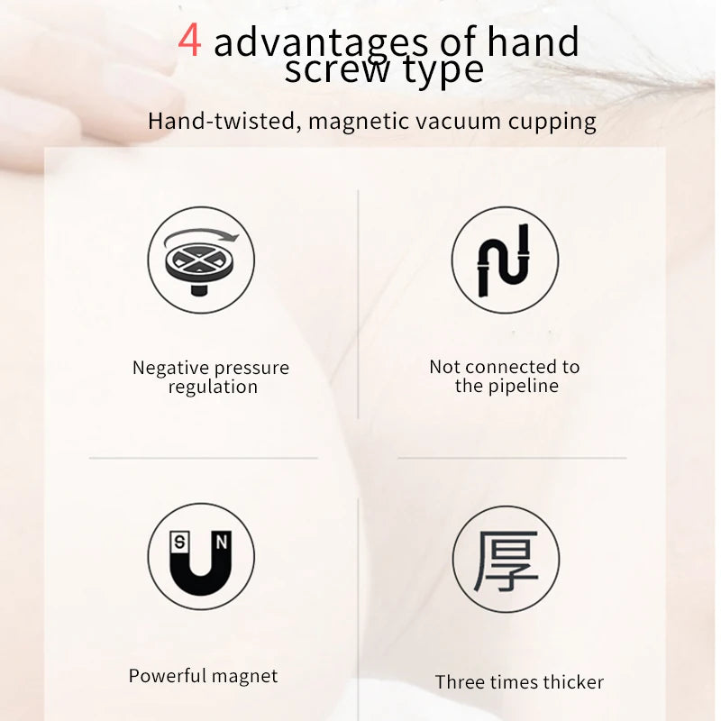 4 Sizes Rotating Handle Twist Suction Cupping Cup Nipple Enhancer Massage Vacuum Cans Suction Cup Anti Cellulite Massager