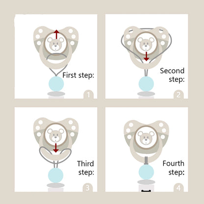 Cartoon Bunny Pacifier Chain Clip Wood Crochet Bear Teething Chain Baby Teether Soother Holder Newborn Chew Toys Pacifier Clips