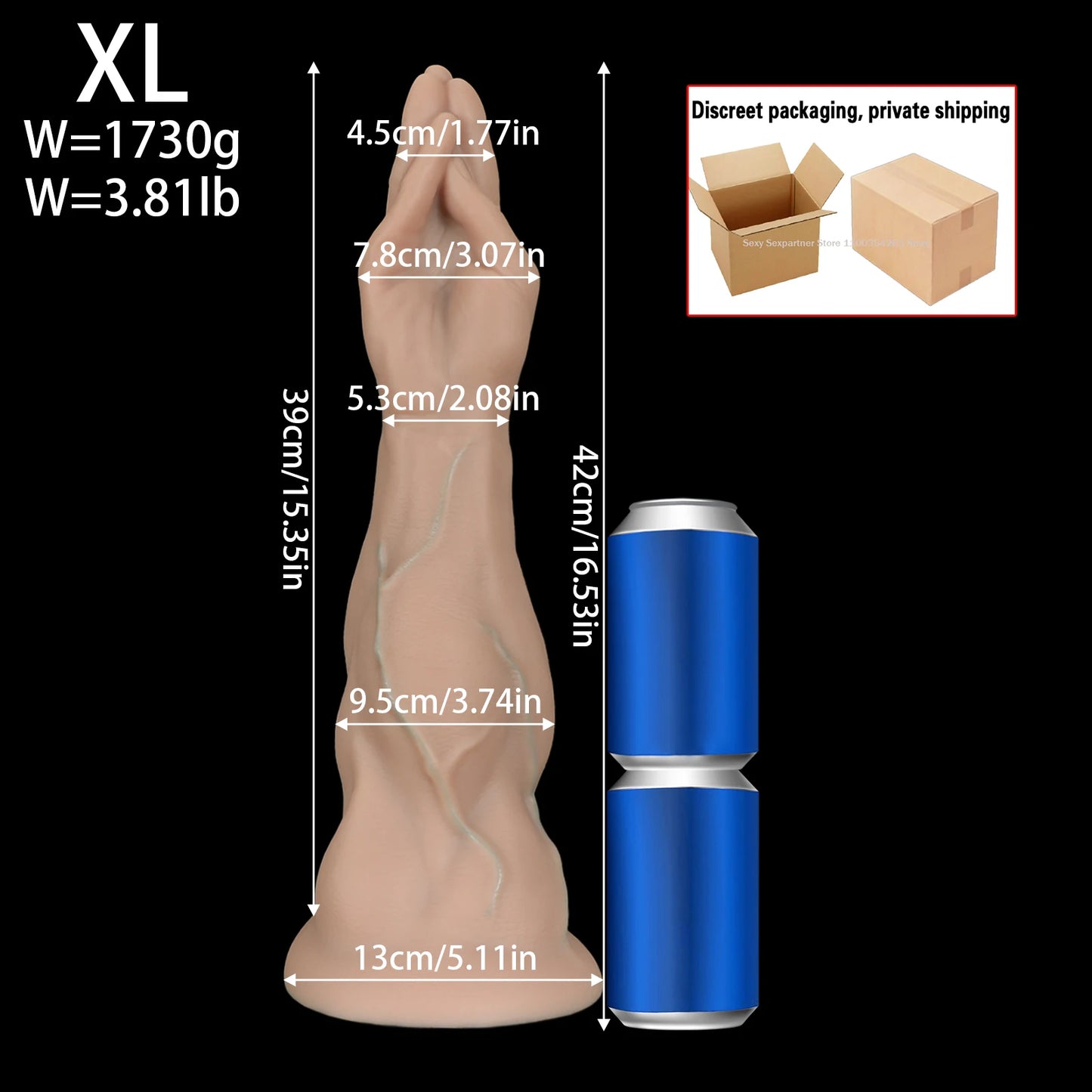 5 Sizes Huge Anal Plug Thick Arm Buttplug Silicone Suction Cup Veins Texture Palm Dildo Adult Sex Toy For Women Gay Masturbation