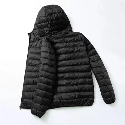 Men's All-Season Ultra Lightweight Packable Down Jacket Water and Wind-Resistant Breathable Coat Big Size Men Hoodies Jackets