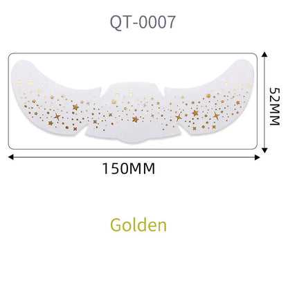 1pc Hot Stamping Freckles Makeup Sticker Metallic Radiation Golden Silver  Fake Freckles Temporary Tattoo Stickers Face Makeup