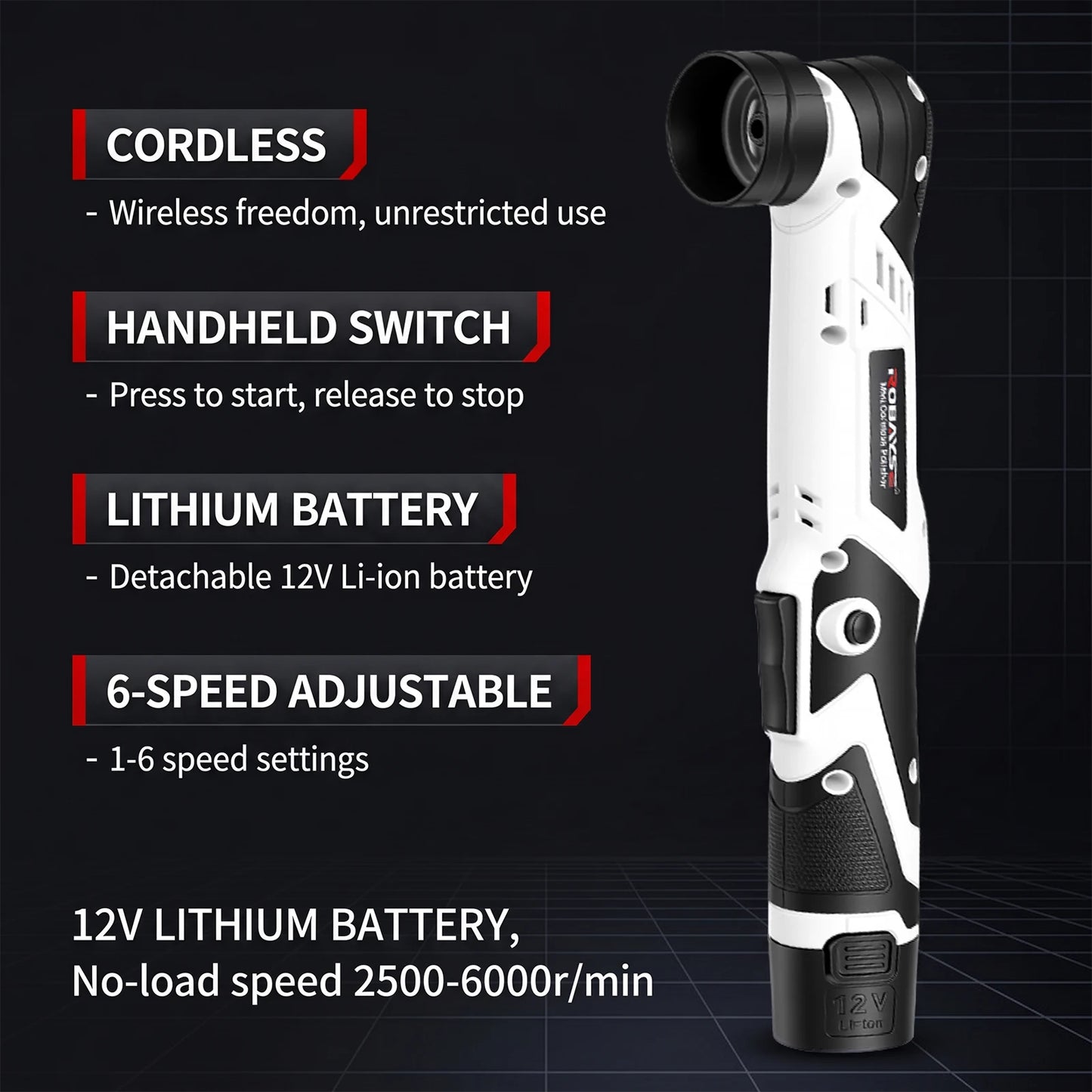 Podofo Wireless Mini Polishing Machine Car Detailing Tool  6 Speed Adjustable Handheld Detail Polisher For Automotive Interior Gaps, Decorative Strips, Corner Finishing, Furniture Polishing And Surface Repair
