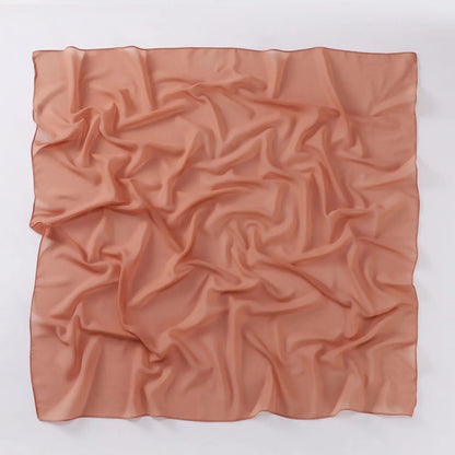 90*90cm Square Chiffon Hijab Scarf Women Solid Color Muslim Soft Head Scarf Islamic Shawls and Wraps Headband Musulman Scarves