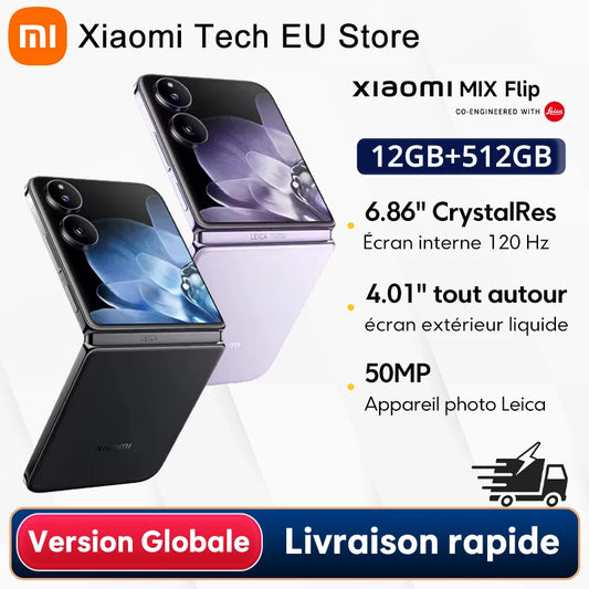 Global Version Xiaomi MIX Flip Dragon 8 Gen 3 device photo Leica 50MP Hyper charger screen "6,86Hz 67 W 12 Go