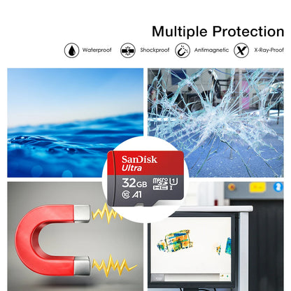 Original Sandisk Memory Card 256GB 128GB 64GB 32GB TF Micro SD Card Class 10 UHS-1 Flash Card Memory MicroSD for Smartphone PC
