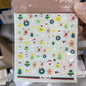 1sheet 5D Halloween Nail Stickers Pink/Green/Black Cartoon Pattern Nail Art Slider DIY For Sweet Cool Girl Cute Nail Decoration