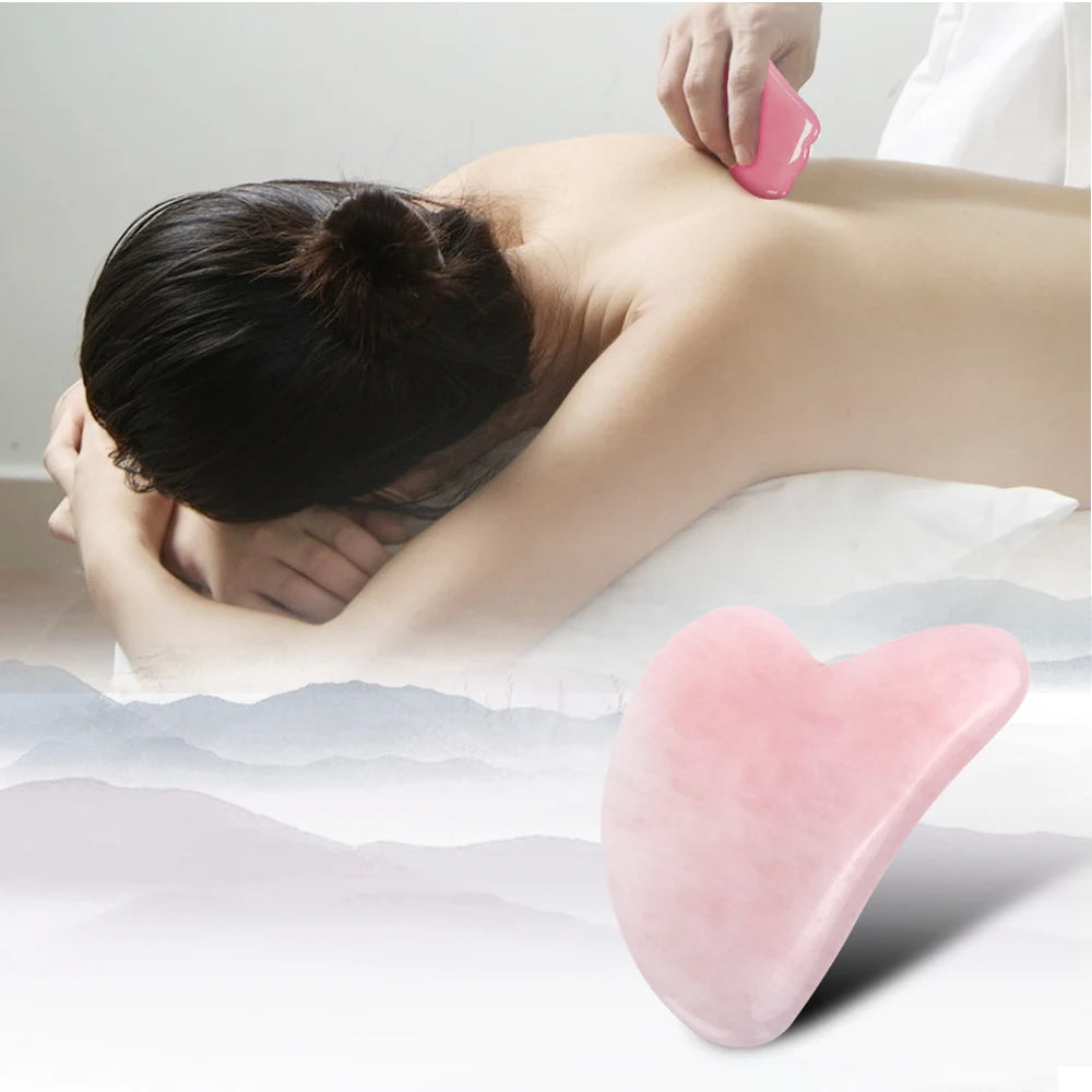 Natural Stone GuaSha Jade Facial Beauty Scraping Massage Tools Firm Skin Care Face Gua Sha SPA Physical Therapy Gue Che Roller