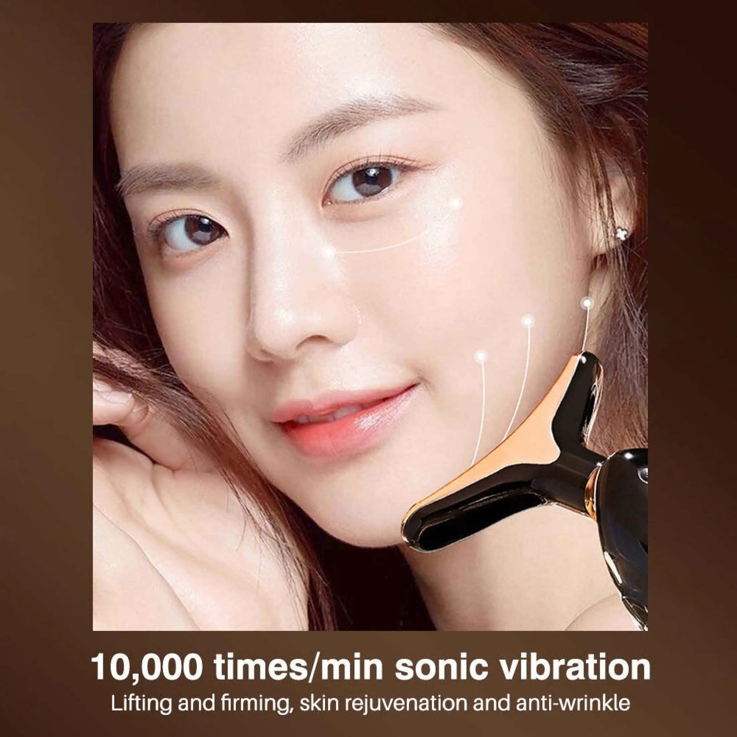 3 In 1 Face Massager Neck Facial Eye Massage Introducer Microcurrent Skin Rejuvenation Anti Aging Beauty Device Beauty Tools