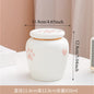 1pc Ceramic Pet Urn, Funeral Cremation Urn for Cats and Dogs, Pet Hair Covered Commemorative Jar,Household Pet Funeral Supplies