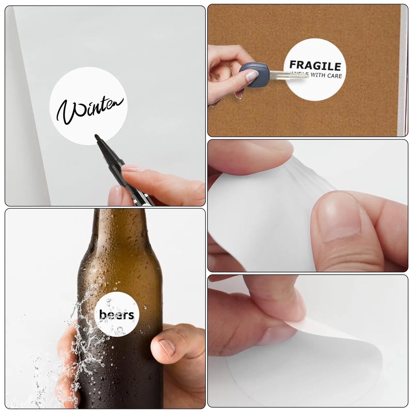 Thermal Paper Label for Warehouse & Logistics - High-Quality Adhesive Labels with Pre-Drilled Holes, Durable Blue，70*40mm