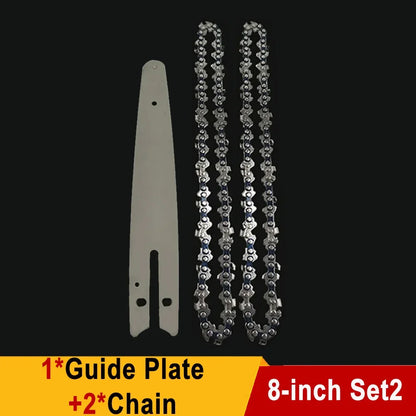 Chain for Mini Chainsaw 8 Inch 1/4"P Electric Saw 45 knots 22 knives Saw Blade Wireless Mini Saw Bar Chain Guid Logging Chainsaw