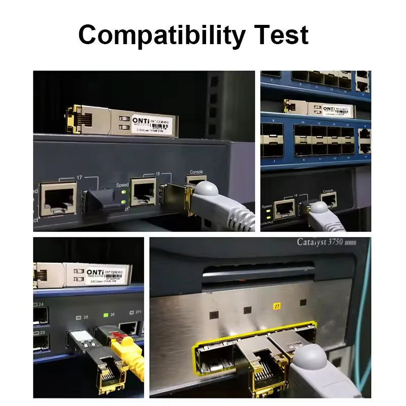 ONTi 2.5G RJ45 SFP Module 2.5Gbps SFP Copper RJ45 SFP Transceiver Module Compatible with Cisco/Mikrotik Ethernet Switch