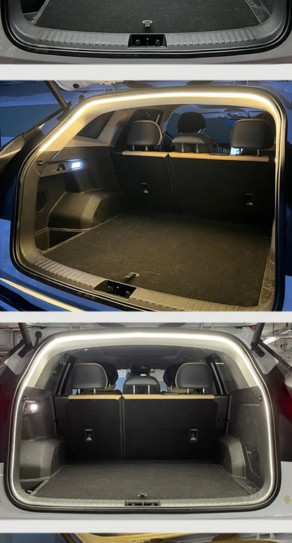 1Set Car High Brightness Trunk Lighting Ambient Light Interior Decoration LED Wiring Free Automatic Sensing Tailgate Light Strip