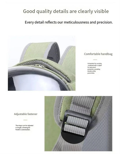 2026 New Portable Cat Bag Transparent Space Cabin Shoulder Dog Cat Travel Small Pet Bag Adjustable Shoulder Strap