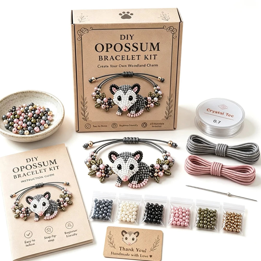 DIY Beaded Bracelet Making Kit,All in 1 Jewelry Making Set Beginner-Friendly Beaded Animal Making Kits,(Non Finished Products)