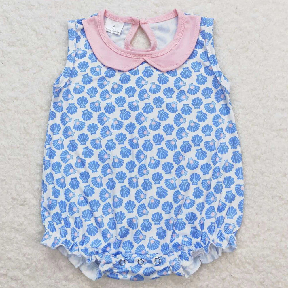 New Fashion Baby Infant Girls Rompers Bow Pink Flutter Sleeve Rompers Boutique Toddler Girls Bubble Rompers Onesie Wholesale Hot
