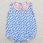 New Fashion Baby Infant Girls Rompers Bow Pink Flutter Sleeve Rompers Boutique Toddler Girls Bubble Rompers Onesie Wholesale Hot