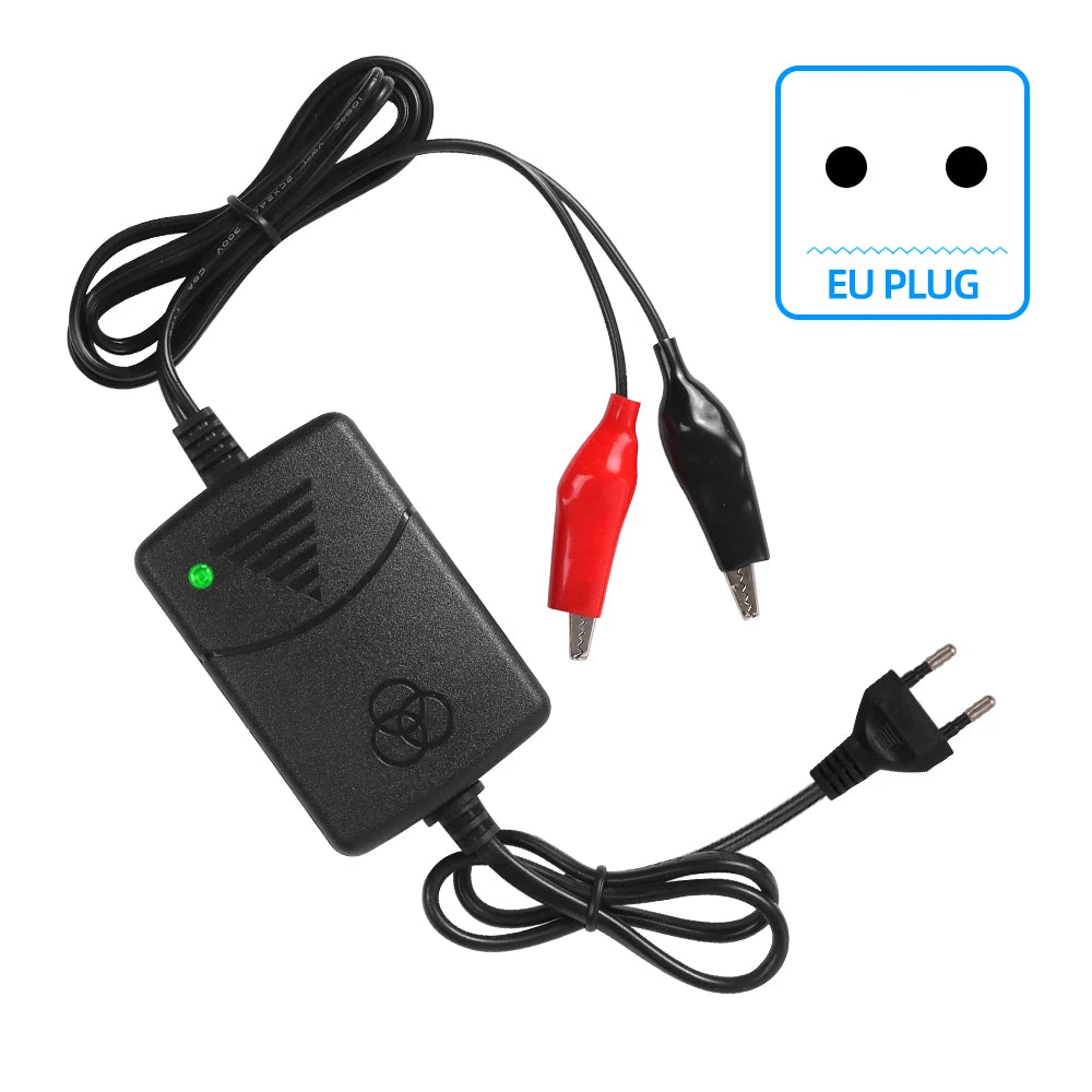 12V 1300Ma Universal Smart Battery Charger Rechargeable for Sealed Lead Acidc Per Car Truck Motorcycle Rechargeable EU US Plug