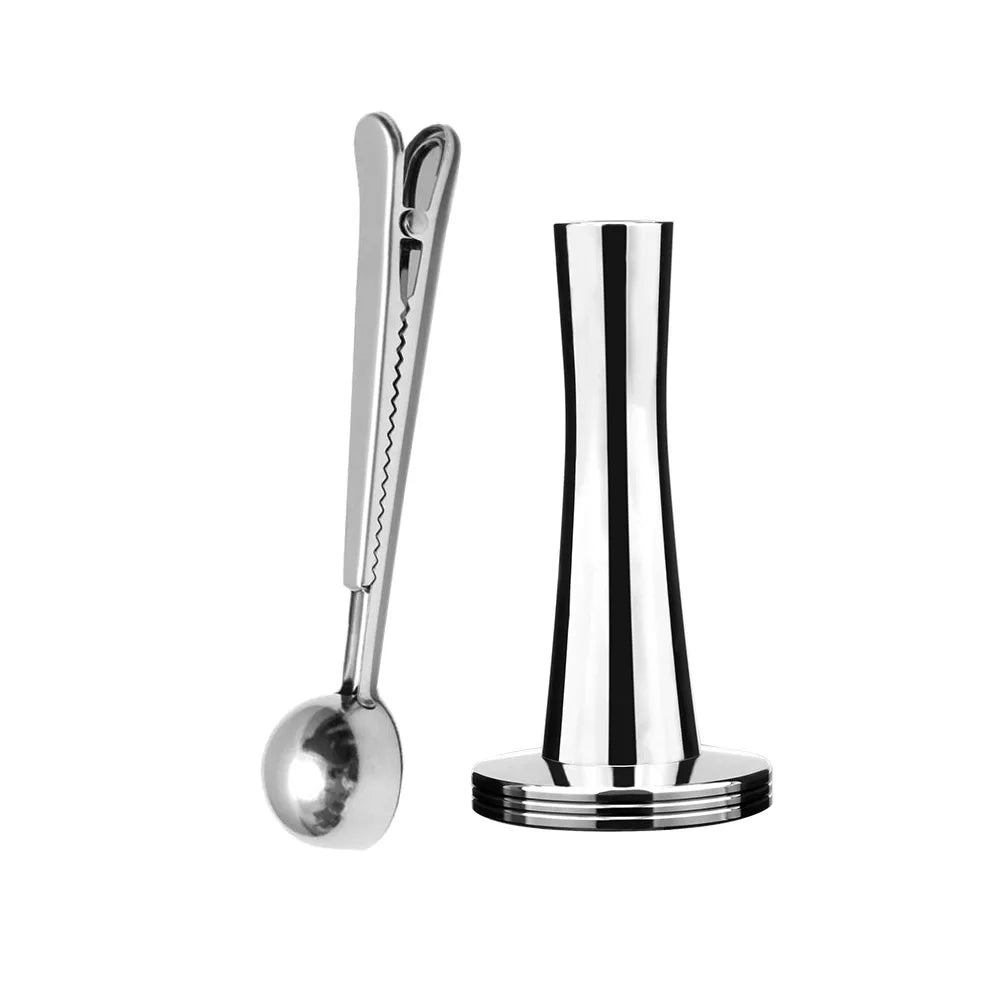 Coffee Tamper Stainless Steel Powder Hammer Pressing For Dolce Gusto Nespresso Delonghi Bocsh Capsule & Portafilter with Spoon