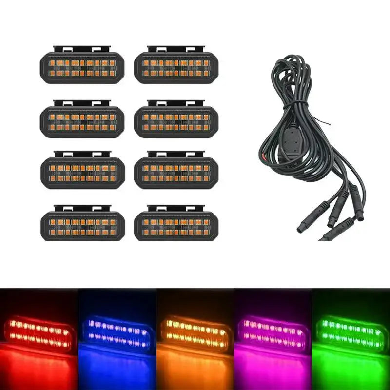 Beusfirts LED Front Grille Light FOR RAM 1500 Accessories Car Daytime Running Light Wheel Eyebrow Lamp For Pickup Offroad 12V