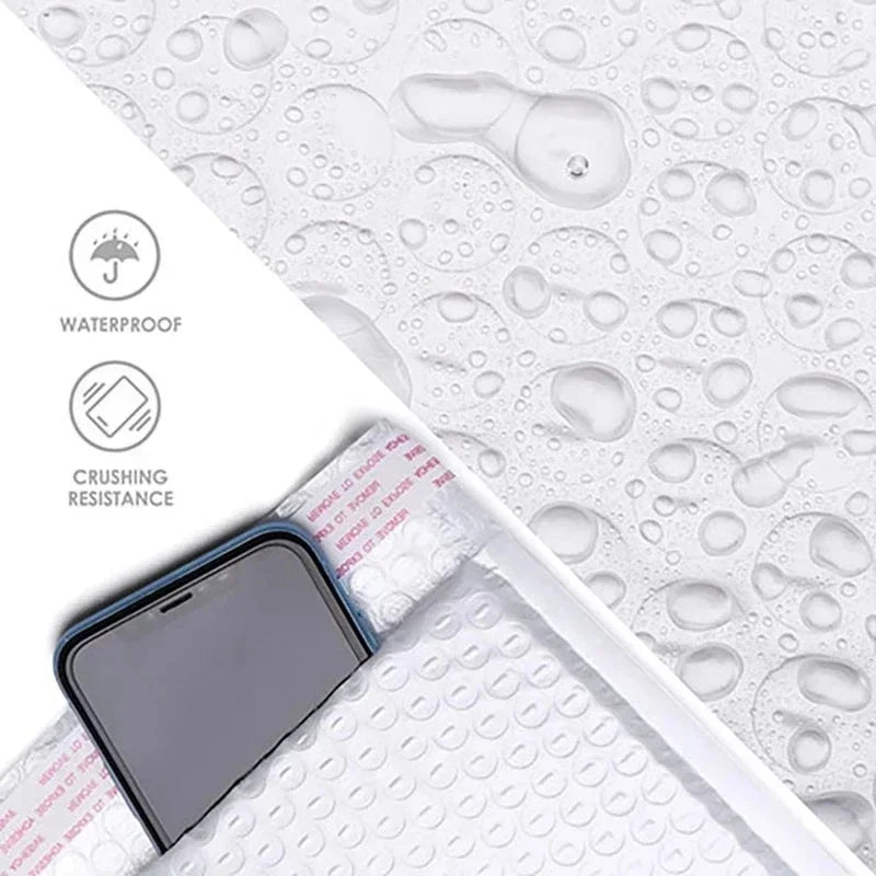 10-50Pcs Bubble Envelopes White Foam Shipping Bags Poly Bubble Mailers Pad Self Seal Packing Bags for Magazine 11cm 15cm 23cm
