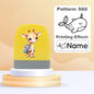 Cartoon Giraffe Customized Name Stamps for Kids,Personalized Waterproof Stamp for Clothing Name Seal for Student&Child
