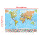 World Map Poster Modern Wall Art Canvas Painting Picture for Education Home Office School Supplies - 84x59cm/ 90x60cm