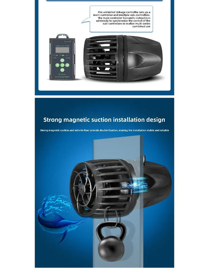 Jecod/Jebao New Cordless DMP-10M/20M-30/40M WiFi Bluetooth App Control Freshwater Saltwater Fish Tank Aquarium Wavemaker Pump