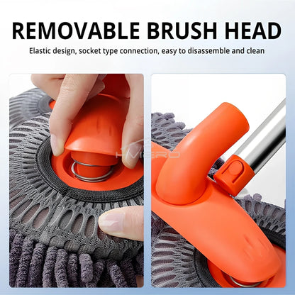 1X Car Cleaning Wash Multipurpose Kit Microfiber Brush Mop Sponge Wipe Auto Home Tools Universal Clean Accessories Yellow Gray