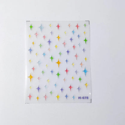 Line Flower Powder Blusher Love Heart High Quality Jelly Series Adhesive Nail Sticker Nail Art Decoration Decals Design T-2830