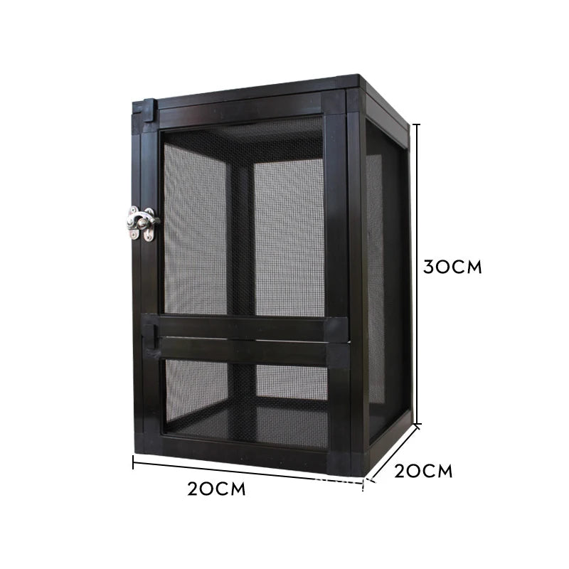 Reptile Terrarium Tall Landscape Ecological Tank Metal Mesh Door Breeding Cage Front Opening Reptile Rainforest Habitats