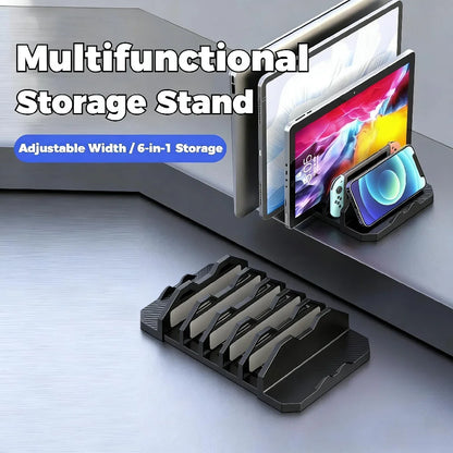 Vertical Laptop Stand Holder Adjustable Desktop Notebook Dock for Macbook iPad Phone Kindle Tablet 3In1 Storage Holder Support