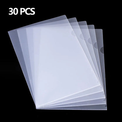 10 to 30 PCS A4 File Folder Desk Organizer Stationery Clear Folder for Documents Office school supplies