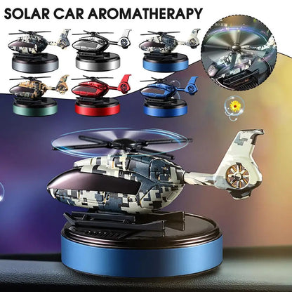 Car Solar Airplane Air Freshener Solar Helicopter Interior Accessories Trim Propeller Rotary Perfume Diffuser Deodorant