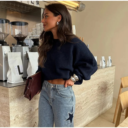 Female Vintage Leather Pocket Jeans Women Blue Zipper Straight Loose Trousers Lady New Fashion Daily Casual Spring Pants 2026