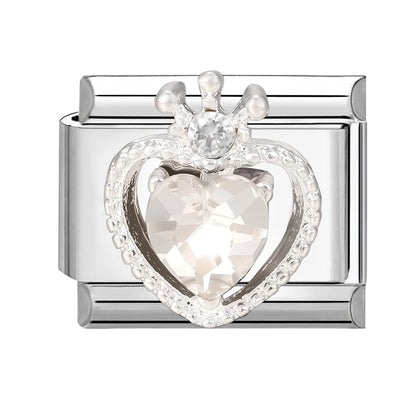 Zircon Pearl Heart Bow Candy Flower Butterfly Italian Charm Links Fit 9mm Stainless Steel Bracelet Personalized DIY Making Gifts
