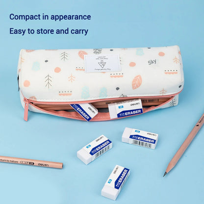 Deli 2B White Erasers Soft PVC Mess-Free Clean Rubber for Pencils Exam Office School Sketching Art Supplies