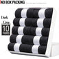 HSS 5/10 Pairs Men's Cotton Blend Socks Black Business Men Socks Soft Breathable Summer Winter for Male Socks Plus Size (6.5-14)