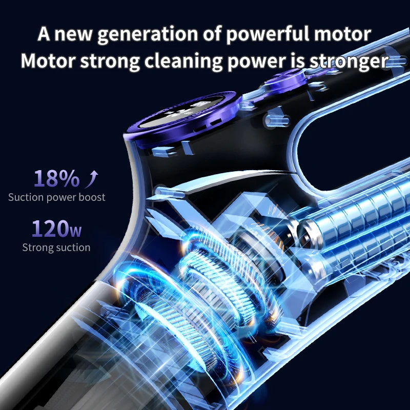 2-in-1Electric Vacuum Cleaner Portable Handheld Carpet Floor Cleaning Machine Wireless Cordless Electric Mop Rechargeable Floor Mopping Wet & Dry Home Cleaner