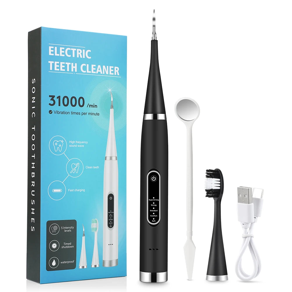 Electric Teeth Cleaner Dental Scaler Waterproof Oral Care Plaque Spatula Removes Tartar Dental Scraper Dental Instrument