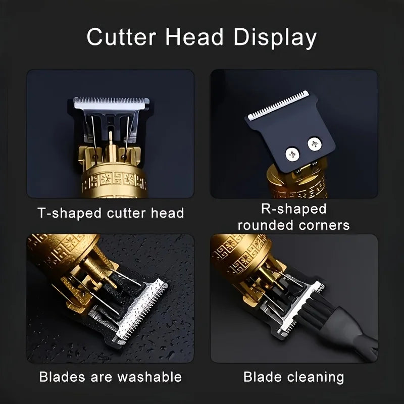 2025 T9 HairClipper Beard Shaving Body Hair Trimmer Clippers Electric Machine Men Haircut Machine  Barber ShaverDragon Carved
