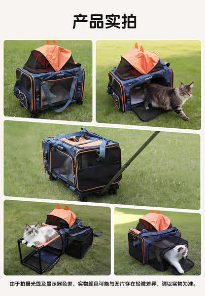 Pet Go out Trolley Portable Shoulder Bag Small Dog Cat Carrier Travel-friendly Pet Transport