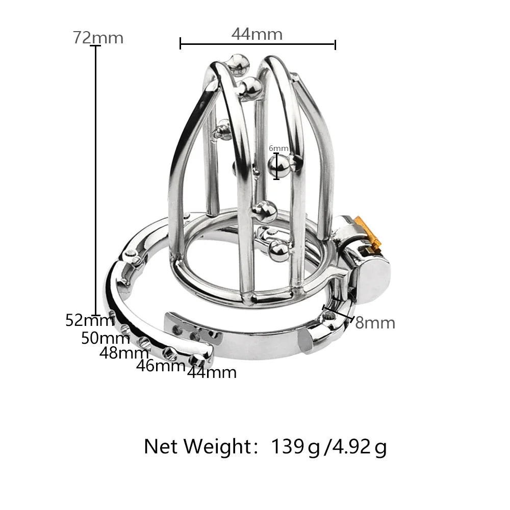 2025 Adjustable Clasp Chastity Cage Sex Toys for Men Metal Penis Ring Sleeve Bdsm Penis Bondage Erotic Urethral Lock Cock Cage