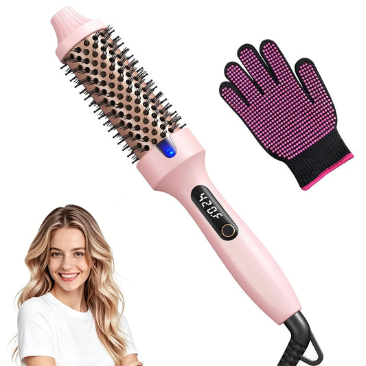 Thermal Brush Blowout Boost 1.5 inch Heated Round Brush for Blowout Look Dual Voltage Negative Ion Technology 6 Temperature Mode