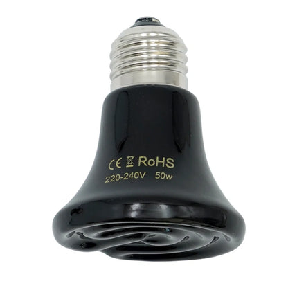 25/50/75/100W E27 Pet Heating Lamp 110V 220V Infrared Ceramic Emitter Heat Light Bulb Pet Brooder Chickens Reptile Lamp 1PC
