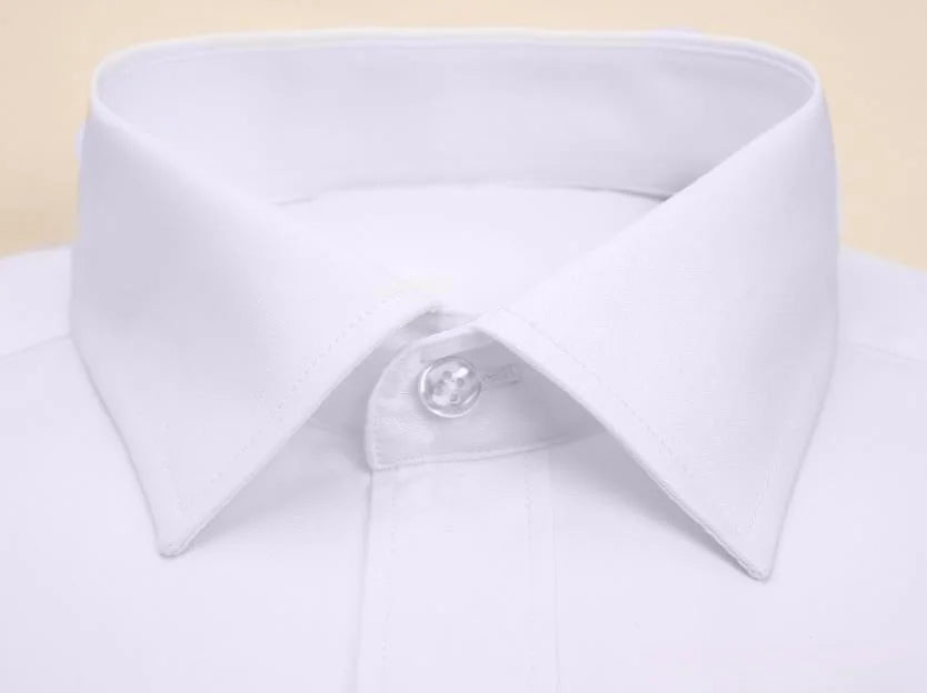 Men Formal Shirt Long Sleeve Office Solid Color Fashion Business Pocket Social Office Blue White Shirts Men's Clothing S-5XL