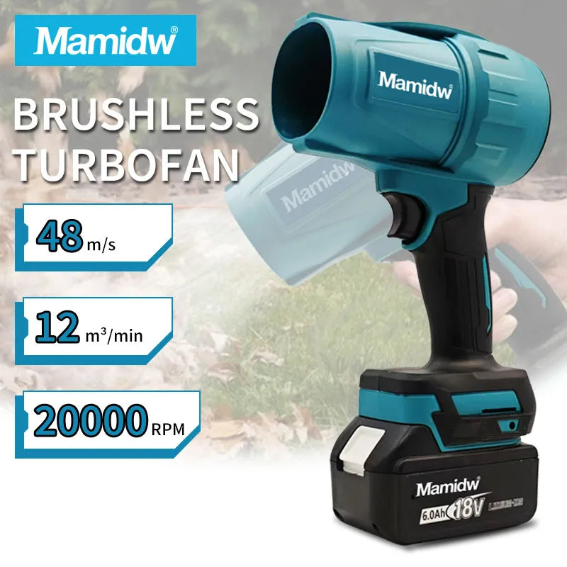 Mamidw 30000RPM Cordless Blower Electric Turbine Household Dust Collector Portable Rechargeable Dust Removal For Makita 18v Battery