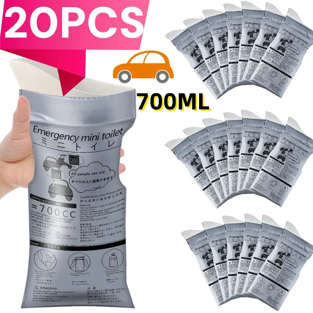 20-1PCS Outdoor Emergency Urinate Bags Disposable Piss Bag Travel Mini Mobile Toilet Portable Urine Bag Baby Vomiting Bag