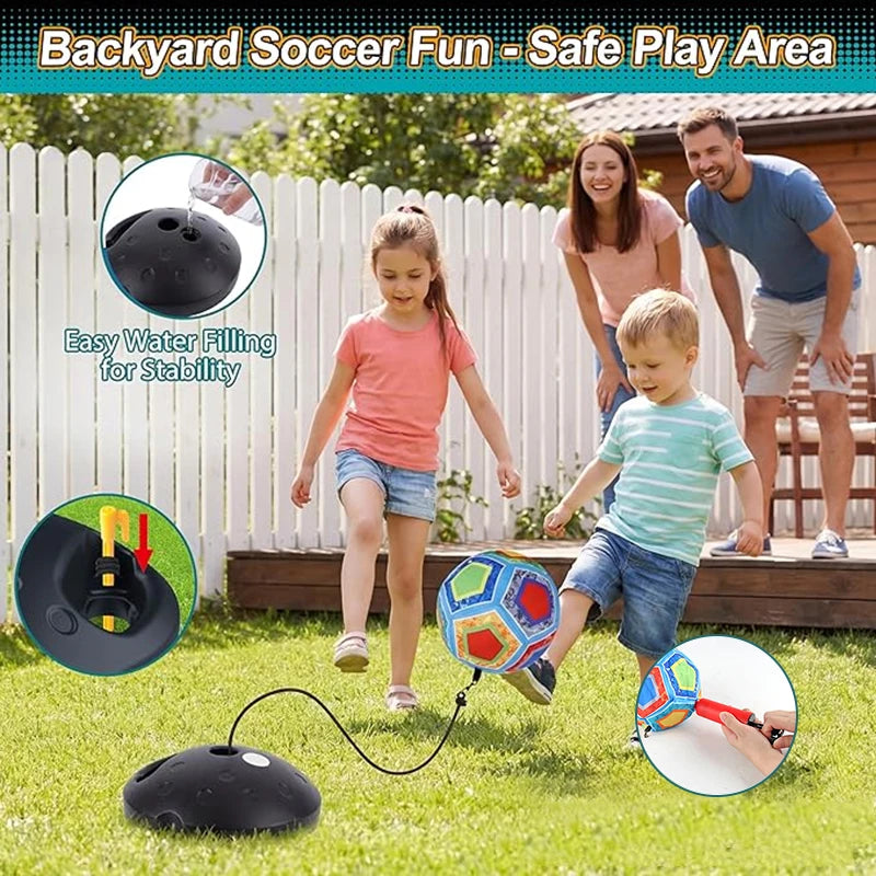 Soccer rebound training set for outdoor exercise parent-child interaction ball bouncing and rebounding rope sports toys Gifts